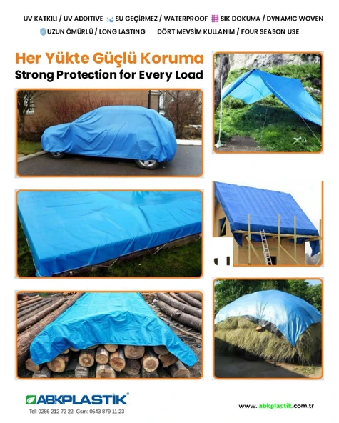 Abk Plastik Su Geçirmez Pvc Ebatlı Branda 8m x 14 ürün görseli 1