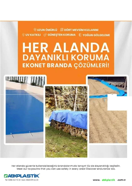 Abk Plastik Su Geçirmez Pvc Ebatlı Branda 8m x 14 - Resim 3