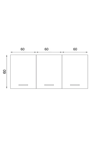 KermetHome Mutfak Dolabı Üst Modül 180 cm - Resim 3