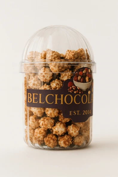 belchocolate Kristal Plastik Pinterest Baharatlık İçinde Trileçeli Creamy Leblebi Draje ve Beyaz Kaşığı - 150 Gr. ürün görseli 1
