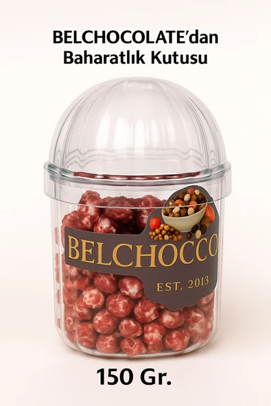 belchocolate Kristal Plastik Pinterest Baharatlık İçinde Narlı Creamy Leblebi Draje ve Beyaz Kaşığı - 150 Gr. ürün görseli 1