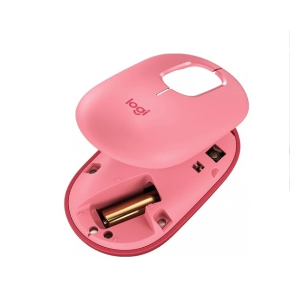 Logitech POP Kablosuz Optik Mouse - Pembe - Resim 5
