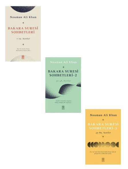 Nouman Ali Khan Bakara Suresi Sohbetleri Seti (3 Kitap) ürün görseli 1