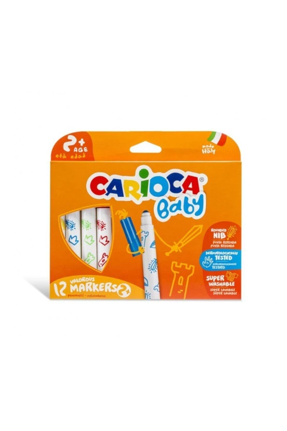 Carioca Keçeli Boya Kalemi Jumbo Bebek Süper Yıkanabilir 12 Li ürün görseli 1