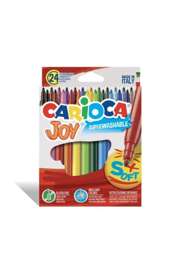 Carioca Joy Süper Keçeli Boya Kalemi Yıkanabilir 24'lü ürün görseli 1