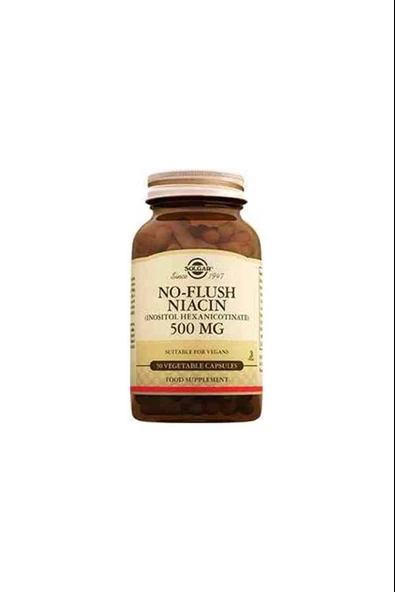 Solgar No Flush Niacin 500 mg 50 Kapsül ürün görseli 1