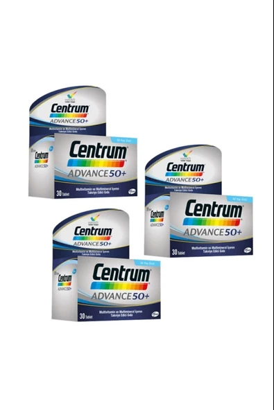 Centrum Advance 50+ Multivitamin 30 Tablet 3 Adet ürün görseli 1