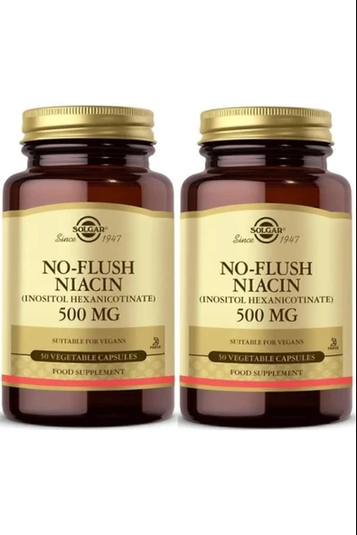 Solgar No Flush Niacin 500 mg 50 Kapsül 2 Adet ürün görseli 1
