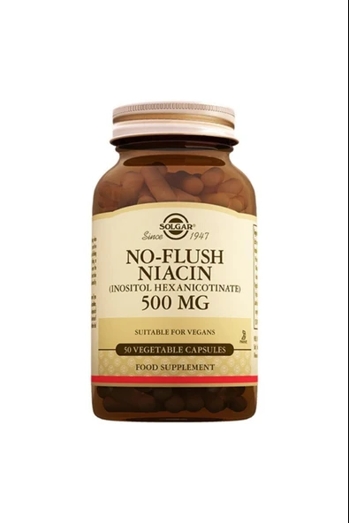Solgar No Flush Niacin 500 mg 50 Kapsül ürün görseli 1