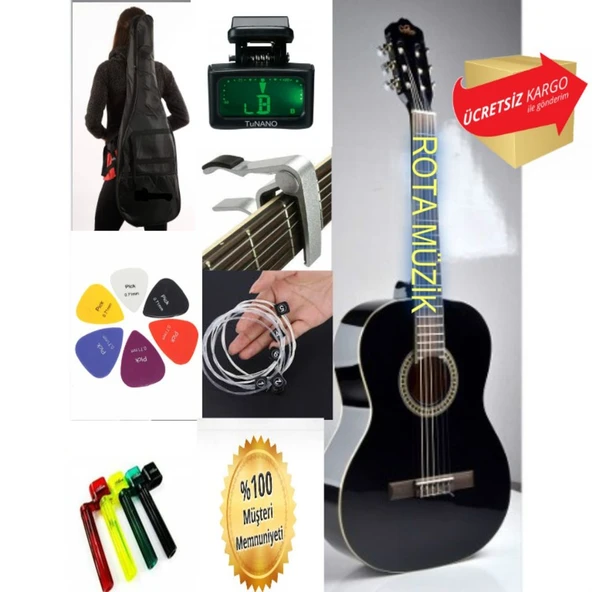 Barcelona Lc 3900 Bk 4/4 Tam Boy Klasik Gitar Seti ürün görseli 1