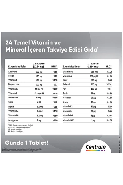 Centrum Advance 50+ Multivitamin 30 Tablet - Resim 3