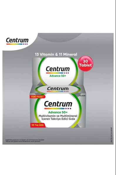 Centrum Advance 50+ Multivitamin 30 Tablet ürün görseli 1