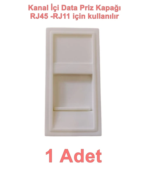 MUTLUSAN 45x22.5 Kanal İçi Panjurlu Data Priz Kapağı / Telefon Kapağı (RJ-11 / RJ-45 Keystone Jack İçin Uygundur) ürün görseli 1