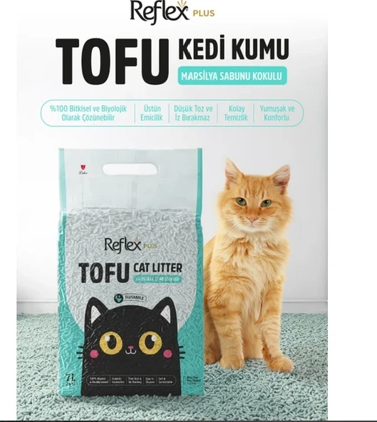 Reflex Plus Marsilya Sabunu Kokulu Tofu Kedi Kumu 7 L ürün görseli 1