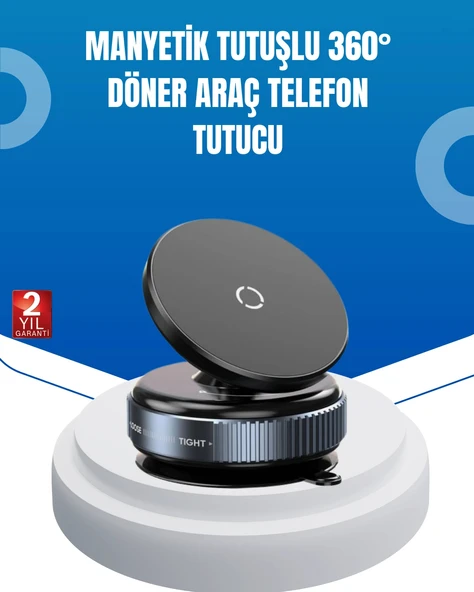 Evrensel Manyetik Araç Telefon Tutucu 360° Döner Başlık ürün görseli 1