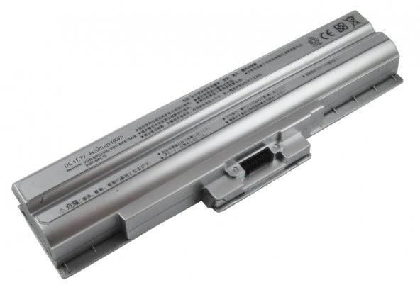 Somy Vaio VGN-BZ11MN, VGN-BZ11XN, VGN-BZ12XN Notebook Bataryası - Pili (Gümüş Gri) ürün görseli 1