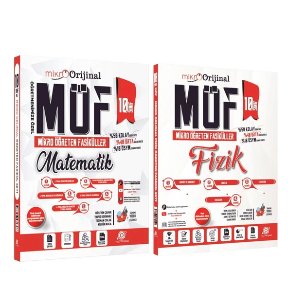 Orijinal Mikro 10. Sınıf Matematik ve Fizik MÖF Mikro Öğreten Fasiküller Seti 2 Kitap ürün görseli 1