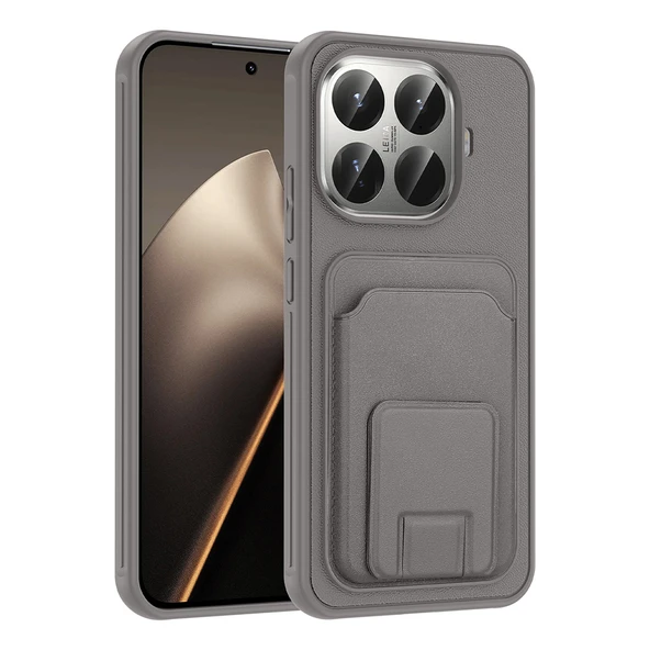 Xiaomi 15T Pro Kılıf Kartlıklı Manyetik Standlı PU Deri Görünümlü Lüx Kapak ürün görseli 1