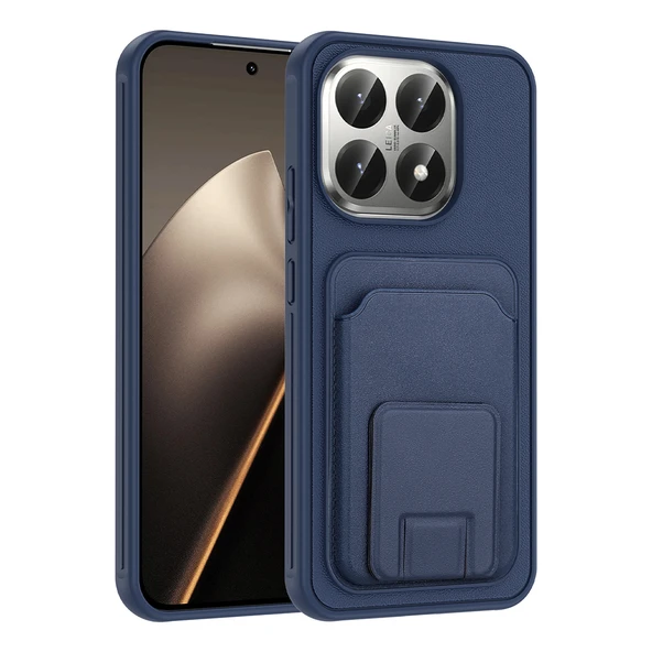 Xiaomi 15T Kılıf Kartlıklı Manyetik Standlı PU Deri Görünümlü Lüx Kapak ürün görseli 1