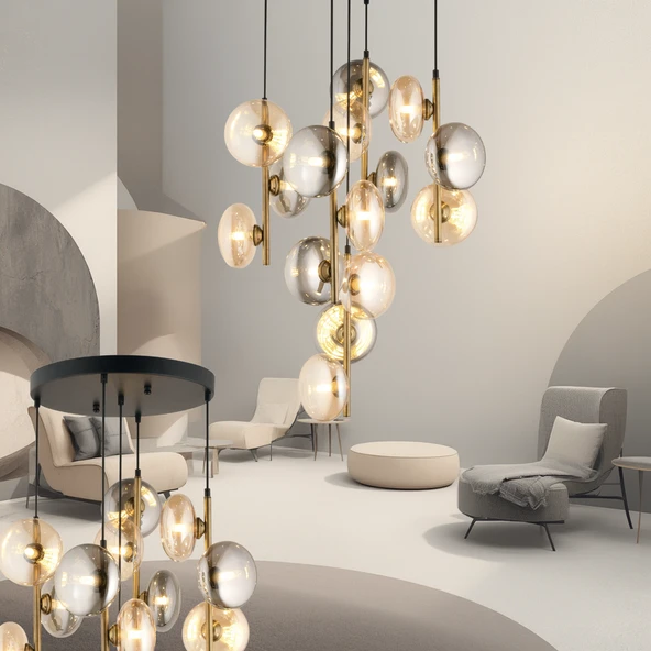 Lampaluce Valentina Modern Tasarımlar Camlı Avize 5'li ürün görseli 1