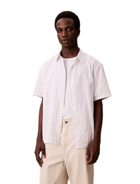 Calvin Klein LV04LB275G Ss Supima Chest Emb Erkek Gömlek ürün görseli 1