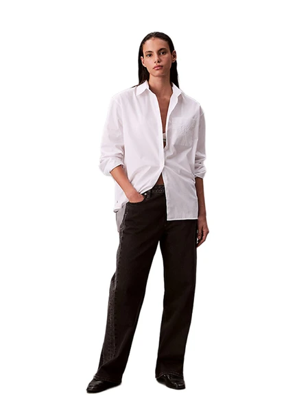 Calvin Klein LV047C143G Poplin Relaxed Kadın Gömlek ürün görseli 1