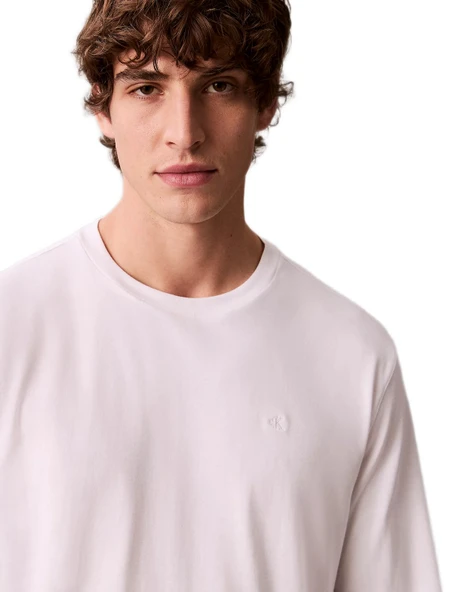 Calvin Klein LV04LD227G Ls Supima Interlock Solide Erkek Tişört - Resim 4