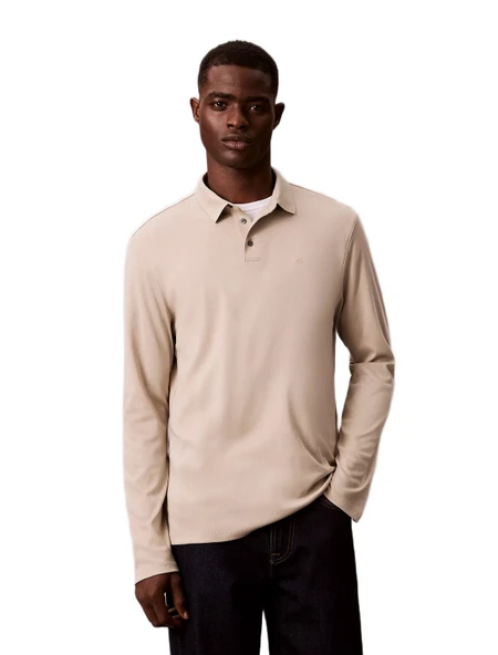 Calvin Klein LV040EM909 Ls Supima Cotton Solid Erkek Polo Tişört ürün görseli 1