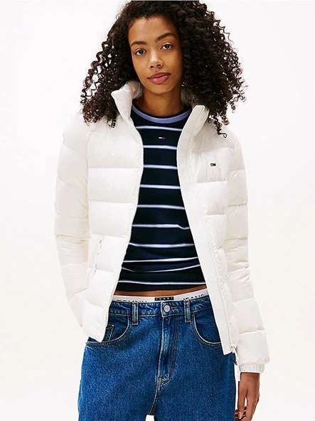 Tommy Hilfiger DW0DW21618 Tjw Slim Zip Print Down Kadın Mont ürün görseli 1