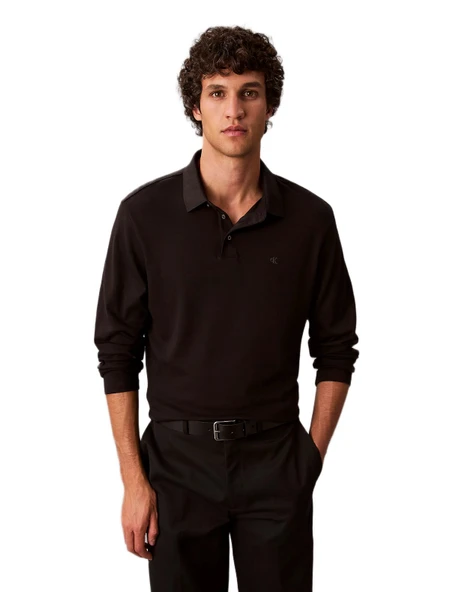 Calvin Klein LV040EM909 Ls Supima Cotton Solid Erkek Polo Tişört ürün görseli 1