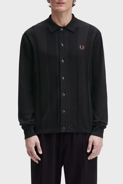 Fred Perry K9726 Button Through Knitted Erkek Gömlek ürün görseli 1