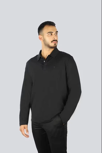 Calvin Klein LV04LD233 Ls Luxe Nterlock Cotton Erkek Polo Tişört ürün görseli 1