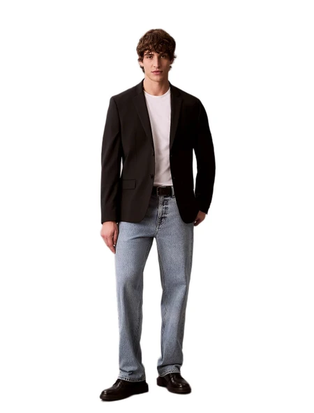 Calvin Klein LV04LD227G Ls Supima Interlock Solide Erkek Tişört - Resim 2