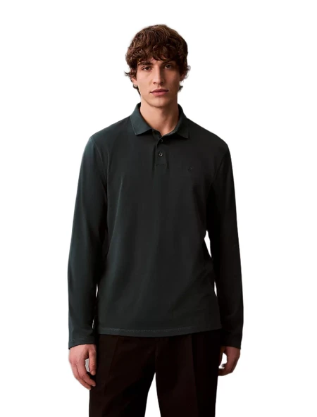 Calvin Klein LV040EM909 Ls Supima Cotton Solid Erkek Polo Tişört ürün görseli 1
