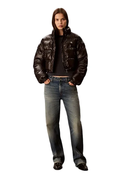 Calvin Klein LV047D504 Shine Crop Puffer Kadın Mont ürün görseli 1