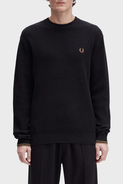 Fred Perry K6507 Waffle Stitch Jumper Erkek Kazak ürün görseli 1