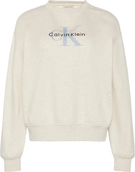 Calvin Klein LV047B234 Ls Monologo Rlxd Cn Kadın Sweatshirt ürün görseli 1