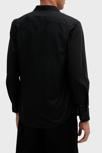 Calvin Klein LV140EM125 Ls Solid Oxford Classic Erkek Gömlek - Resim 3