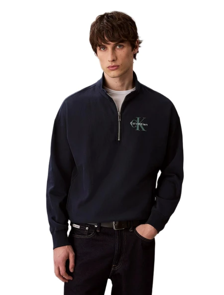 Calvin Klein LV04RD236 Ls Premium Terry Micro Monologo Erkek Sweatshirt ürün görseli 1