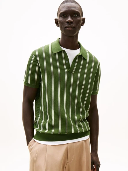 PTTAVM: Tommy Hilfiger MW0MW41949 Knitted Vertical Stripe Ss Erkek