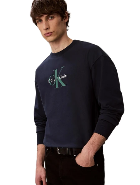 Calvin Klein LV04RD234 Ls Premium Terry Monologo Cn Erkek Sweatshirt ürün görseli 1