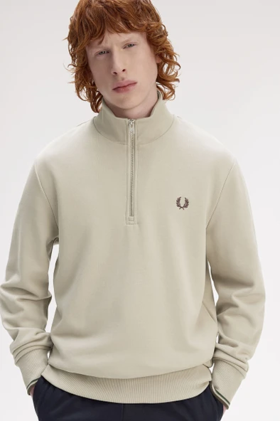 Fred Perry M3574 Half Zip Erkek Sweatshirt - Resim 4