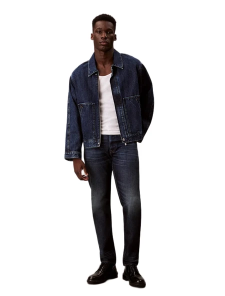 Calvin Klein LV04RD914 Slim Taper Dark Crescent Thermo Erkek Denim Pantolon ürün görseli 1