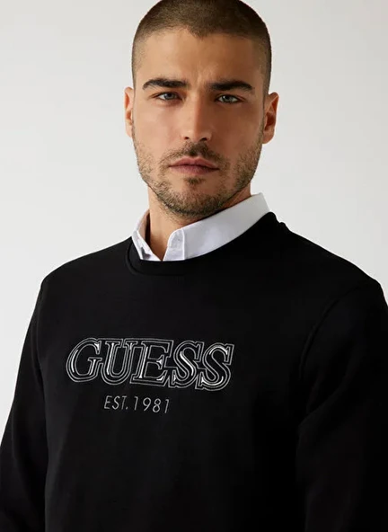 Guess M5BQ08K9Z21 Cn Basic Erkek Sweatshirt - Resim 3