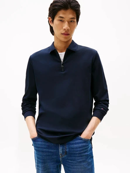 Tommy Hilfiger MW0MW42078 Mixed Media Erkek Polo Tişört ürün görseli 1
