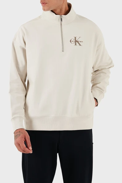 Calvin Klein LV04RD236 Ls Premium Terry Micro Monologo Erkek Sweatshirt ürün görseli 1