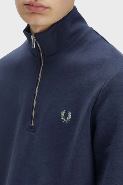 Fred Perry M3574 Half Zip Erkek Sweatshirt - Resim 4