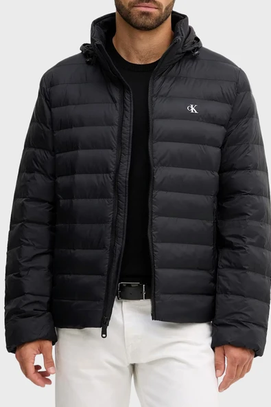 Calvin Klein LV04RC511 Ls Nylon Lt Wt Hooded Fz Puffer Erkek Mont ürün görseli 1