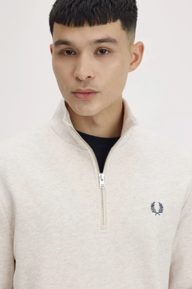 Fred Perry M3574 Half Zip Erkek Sweatshirt - Resim 4