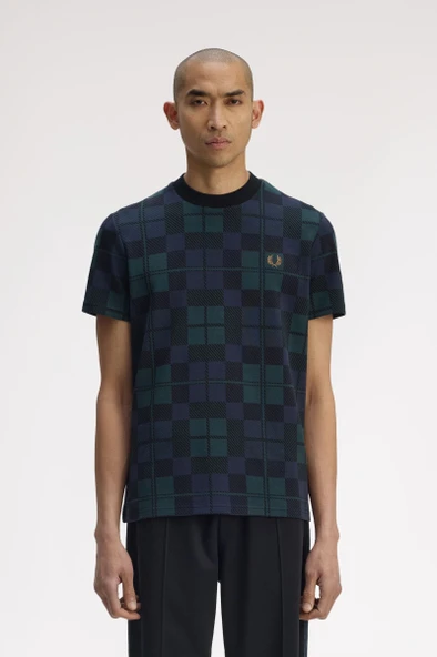 Fred Perry M1757 Black Watch Tartan Erkek Tişört ürün görseli 1